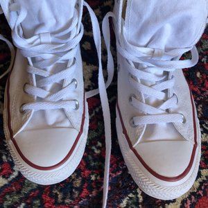 Unisex CONVERSE Chuck Taylor White High Top Sneakers Shoes, Size M 5.5 / W 7.5